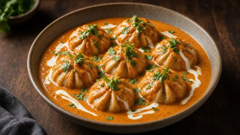 Butter chicken momo